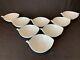 Michael Aram White Porcelain Ceramic Leaf Cereal Soup Salad Bowl 7 3/8 L Set 8