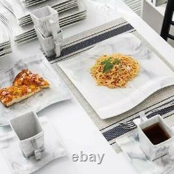Modern 30-Piece Marble Luxury Porcelain Dinnerware Set with 6Dinner Plate etc