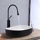 Modern Black & White Bathroom Wash Basin Bowl Ceramic Countertop Irregular Sink