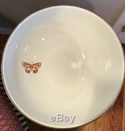NWT Mackenzie-childs Xl Large Butterfly Garden Every Day Serving Bowl Retired