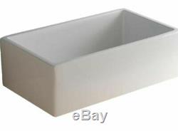 New Large 760 Ceramic Belfast Kitchen Sink 1.0 Bowl White 760x460x255 + Waste