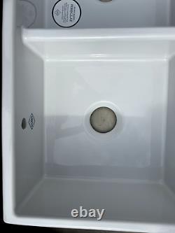New Shaws Of Darwen SCSH101WH White Ceramic Double Bowl Kitchen Sink IN STOCK