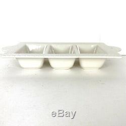 Nora Fleming Swiss Dot Divided Serving Dish Retired 15 X 7 9712
