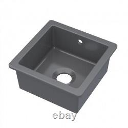 Nuie Undermount Fireclay Kitchen Sink Inset Bowl with Overflow 457mm Black