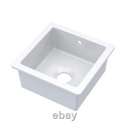 Nuie Undermount Fireclay Kitchen Sink Inset Single Bowl with Overflow 457mm