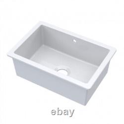 Nuie Undermount Fireclay Kitchen Sink Inset Single Bowl with Overflow 711mm