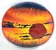 POOLE POTTERY SUNRISE SUNSET TRIAL DISH BOWL PLATE 26.5cm ALAN WHITE 1 of 1