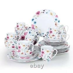 PRE ORDER Doris 32 Piece Ceramic Porcelain Dinner Dinnerware Set Plate Bowls