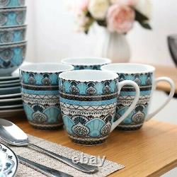 PRE ORDER Turkish 32 Piece Ceramic Porcelain Dinner Dinnerware Set Plate Bowls
