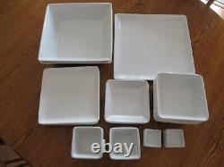 Pampered Chef Simple Additions Square Serving Platters Bowls Plates 27 Pieces