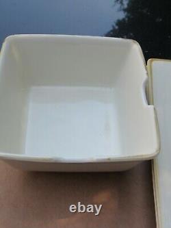 Pottery Barn ASIAN SQUARE PUTTY color 9 Dinner 7 bowl 12 Salad Plate Japan LOT