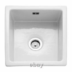 RAK Ceramics Gourmet Sink 6 Inset/Undermount 1.0 Bowl White Ceramic Kitchen Sink