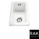 RAK Ceramics Gourmet Sink 7 Inset/Undermount 0.5 Bowl White Ceramic Kitchen Sink