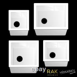 RAK Ceramics White 1.0 Single Bowl Laboratory Lab Belfast Kitchen Sink 4 Sizes