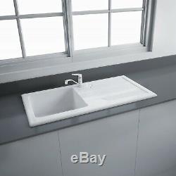 RAK Gourmet 4 Ceramic Kitchen Sink 1.0 Bowl 1010mm L x 510mm W White