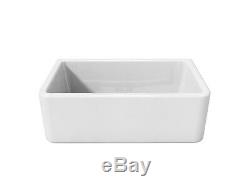 RAK New York 600 1.0 Bowl White Ceramic Belfast Kitchen Sink 600x390
