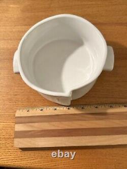 RARE Montes Doggett White Handmade In Peru Small Two Handled Ceramic Bowl