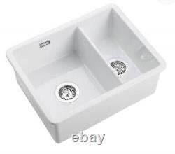 Rangemaster 1.5 Bowl Ceramic Undermount / Inset Kitchen Sink (595 x 460mm)