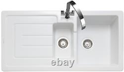 Rangemaster Austell 1.0 / 1.5 Bowl Fire-Clay Ceramic Kitchen Sink Incl Waste Kit