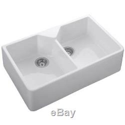 Rangemaster Belfast 2.0 Bowl White Ceramic Kitchen Sink CDB800WH