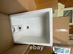 Rangemaster CCBL595WH Single Bowl Ceramic Sink White