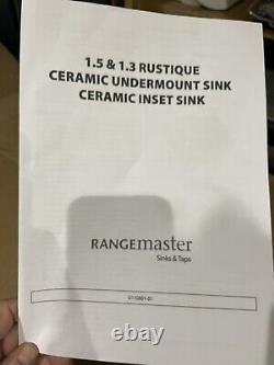 Rangemaster New Rustique Undermount White Ceramic Kitchen Sink 1.3 / 1.5 Bowl