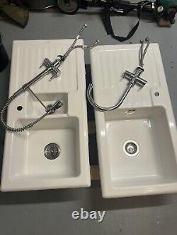 Rangemaster Rustic 1.0 / 1.5 Bowl Fire-Clay Ceramic Kitchen Sink Incl Taps