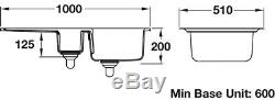 Rangemaster Rustic White Ceramic Kitchen Sink Single / 1.5 Bowl Surface Mount