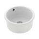 Rangemaster Rustique Undermount White Ceramic Kitchen Sink 1.0 Bowl, 4 Types