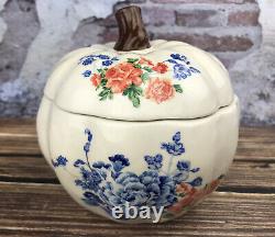 Rare Pioneer Woman 5.5 Floral Pumpkin Ceramic