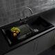 Reginox 1.0 Bowl Black Ceramic Reversible Kitchen Sink & Waste RL404CB