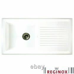 Reginox 1.0 Bowl White Ceramic Kitchen Sink & Waste Graded Refurbished