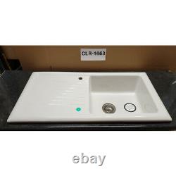 Reginox 1.0 Bowl White Ceramic Kitchen Sink & Waste Graded Refurbished