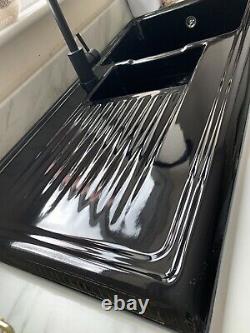 Reginox 1.5 Bowl Ceramic Inset Kitchen Sink Black