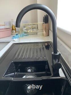 Reginox 1.5 Bowl Ceramic Inset Kitchen Sink Black