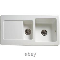 Reginox 1.5 Bowl White Ceramic Reversible Kitchen Sink & Waste RL501CW