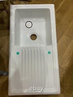 Reginox 600 RL304CW White Ceramic 1.0 Bowl Kitchen Sink & Waste Kit