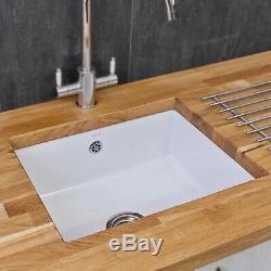 Reginox Mataro 1 Bowl White Gloss Ceramic Undermount Kitchen Sink & Mixer Tap