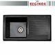 Reginox RL404CB 1.0 Bowl Black Gloss Ceramic Reversible Kitchen Sink & Waste Kit