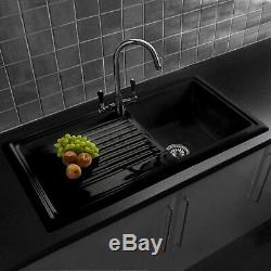 Reginox RL404CB 1 Bowl Black Ceramic Kitchen Sink with Waste -Ex Display CHEAP