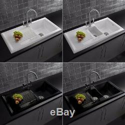 Reginox Single & 1.5 Bowl White, Black Reversible Ceramic Kitchen Sink & Tap