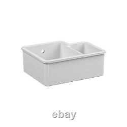 Reginox Tuscany 1.5 Bowl Ceramic White Undermount Kitchen Sink