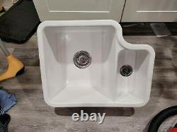 Reginox Tuscany 1.5 Bowl White Ceramic Undermount Kitchen Sink