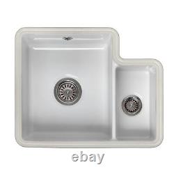 Reginox Tuscany Undermount White Ceramic 1.5 Bowl Kitchen Sink & Kitchen Tap