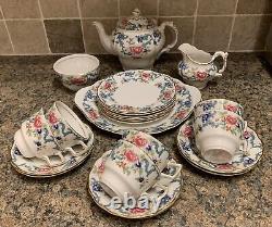 Royal Doulton Booths Floradora 22 PIECE TEA SET Teapot Milk Jug Sugar Bowl etc