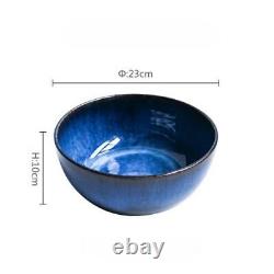 Salad Bowl Ceramic Porcelain Tableware Deep Bowls Under Glazed Food Serving Tool