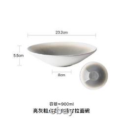 Salad Bowl Japanese Style Hat Shallow Plate Ceramic Large Noodle Dish Tableware