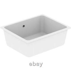 Schon Terre chalk white 1.0 bowl kitchen sink with Schon Burgh kitchen tap