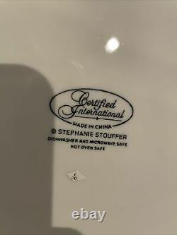 Set Of 6 Lot Certified International Chef Pasta Bowls Stephanie Stouffer 9 inch