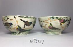 Set of 2 Ruan Hoffmann Anthropologie Dream Birds Serving Bowls Sold Out Style